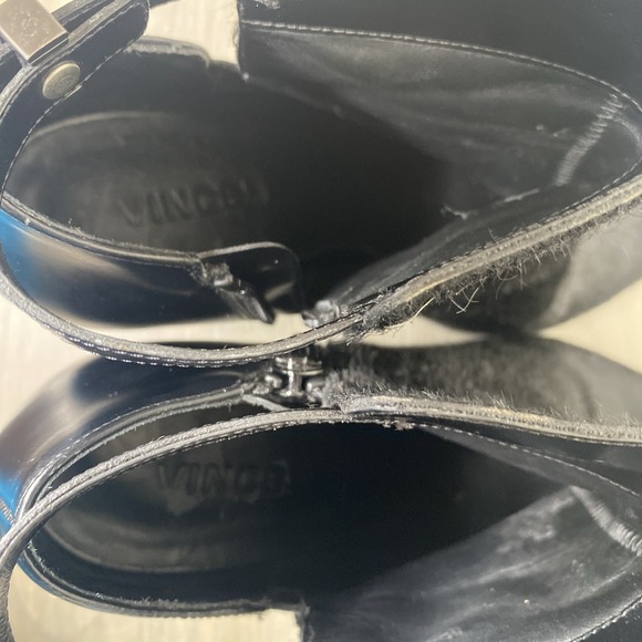 Vince Calla‎ Pointed Toe Calf Hair Bootie Black Womens Size 9 - Picture 6 of 9